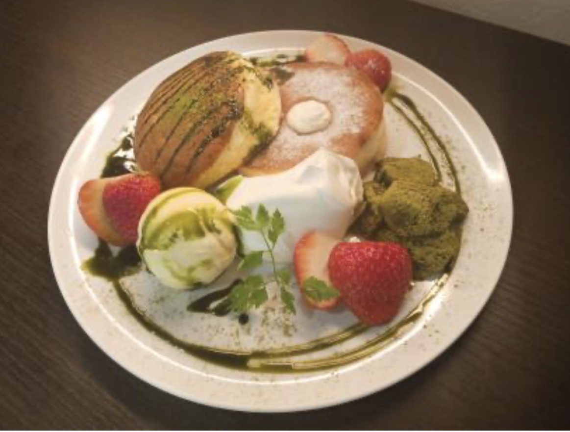 抹茶のパンケーキ